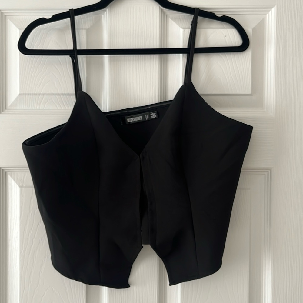 Missguided black corset size 12